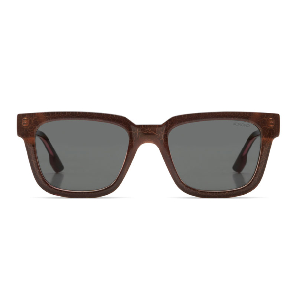 Komono Sonnenbrille Bobby roe Viper, aubergine,  getönte Gläser, Seitenansicht, front